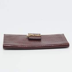 Fendi Brown Leather Flap Continental Wallet