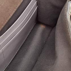 Fendi Grey Leather Studded Wallet On Chain