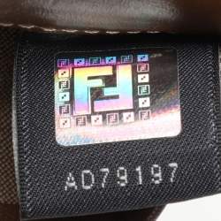 Fendi Tobacco Zucchino Canvas and Leather Trifold Wallet