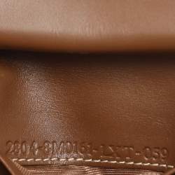 Fendi Tobacco Zucchino Canvas and Leather Trifold Wallet