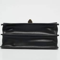 Pre Owned Fendi Black/Brown FF Leather Medium Kan I Shoulder Bag