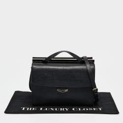 Pre Owned Fendi Black Leather Small Demi Jour Top Handle Bag