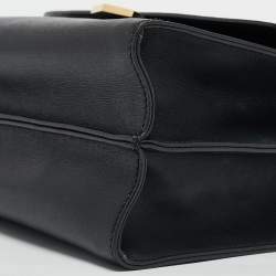 Pre Owned Fendi Black Leather Small Demi Jour Top Handle Bag