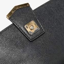 Pre Owned Fendi Black Leather Small Demi Jour Top Handle Bag