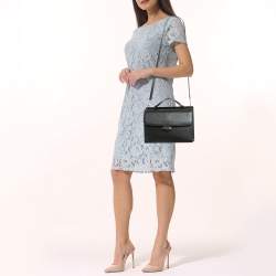 Pre Owned Fendi Black Leather Small Demi Jour Top Handle Bag