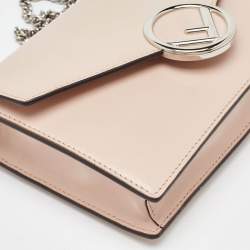 Fendi Blush Pink Leather F is Fendi Medium Envelope Wallet On Chain