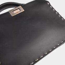 Fendi Black Leather Peekaboo ISeeU Handbag