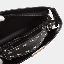 Fendi Black Leather Peekaboo ISeeU Handbag