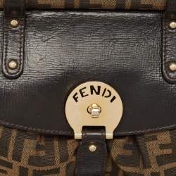 مملوكة مسبقًا Fendi Tobacco Zucca Canvas and Leather Magic Bag