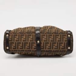 مملوكة مسبقًا Fendi Tobacco Zucca Canvas and Leather Magic Bag