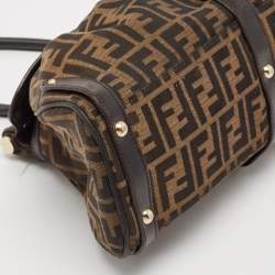 مملوكة مسبقًا Fendi Tobacco Zucca Canvas and Leather Magic Bag