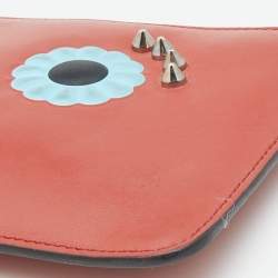Pre Owned Fendi Brick Leather Zip Pouch