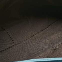 Pre Owned Fendi Teal Blue Leather Mia Flap Shoulder Bag