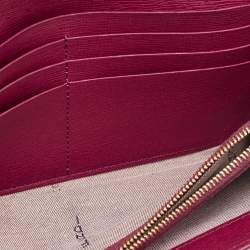 Fendi Magenta Leather Crayons Continental Wallet