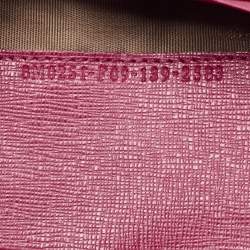 Fendi Magenta Leather Crayons Continental Wallet