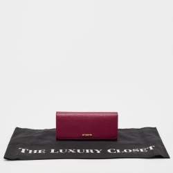 Fendi Magenta Leather Crayons Continental Wallet