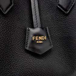 Fendi Black Leather Origami Mini Shoulder Bag