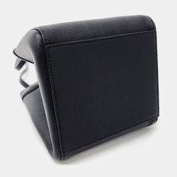 Fendi Black Leather Origami Mini Shoulder Bag