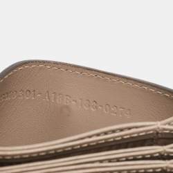 Fendi Beige Leather FF Accordion Card Case
