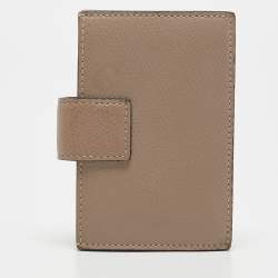Fendi Beige Leather FF Accordion Card Case