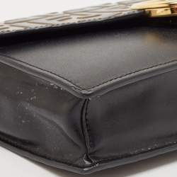 Pre Owned Fendi Brown/Black FF Leather F is Fendi Wallet On Chain