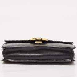 Pre Owned Fendi Brown/Black FF Leather F is Fendi Wallet On Chain