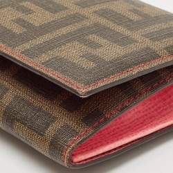 مملوكة مسبقًا Fendi Tobacco Zucca Coated Canvas Continental Wallet