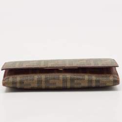 مملوكة مسبقًا Fendi Tobacco Zucca Coated Canvas Continental Wallet