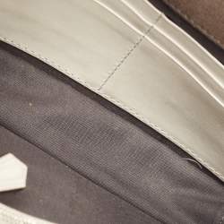 Fendi Off White Leather Flowerland Tube Chain Clutch