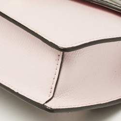 Fendi Light Pink/Tobacco Zucca Leather Kan I F Convertible Belt Bag