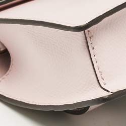 Fendi Light Pink/Tobacco Zucca Leather Kan I F Convertible Belt Bag
