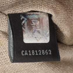 Fendi Pequin Tobacco Canvas and Leather 2Bag Satchel