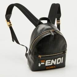 Fendi x Fila Brown Zucca Coated Canvas Mini Mania Backpack