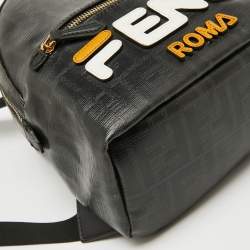 Fendi x Fila Brown Zucca Coated Canvas Mini Mania Backpack