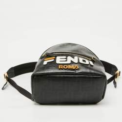 Fendi x Fila Brown Zucca Coated Canvas Mini Mania Backpack