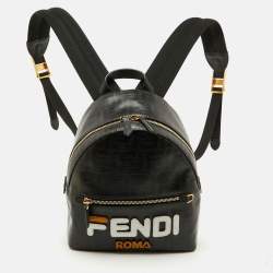 Fendi x Fila Brown Zucca Coated Canvas Mini Mania Backpack