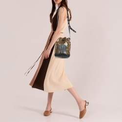 Fendi Brown/Black Zucca Coated Canvas and Leather Mon Tresor Bucket Bag