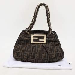 Pre Owned حقيبة يد فندي ميا كانفاس وزكا توباكو