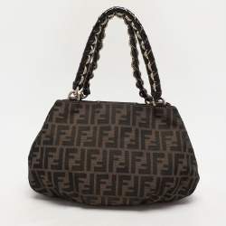 Pre Owned حقيبة يد فندي ميا كانفاس وزكا توباكو