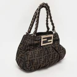 Pre Owned حقيبة يد فندي م يا كانفاس وزكا توباكو