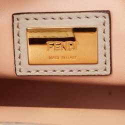 Fendi Light Grey Leather Small 2Jours Tote