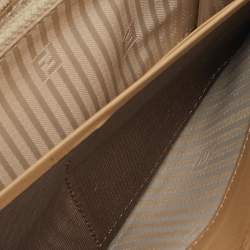 Fendi Gold Embossed Patent Leather Fendilicious Continental Wallet