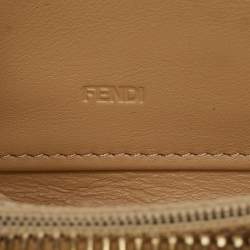 Fendi Gold Embossed Patent Leather Fendilicious Continental Wallet