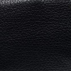 Pre Owned Fendi Black Pebbled Leather Large Chameleon Satchel