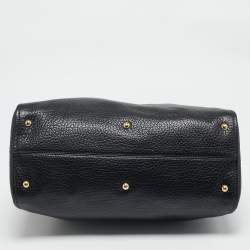 Pre Owned Fendi Black Pebbled Leather Large Chameleon Satchel