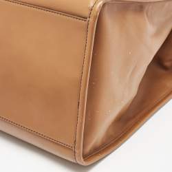 Fendi Brown Leather Large Sunshine Shopper Tote