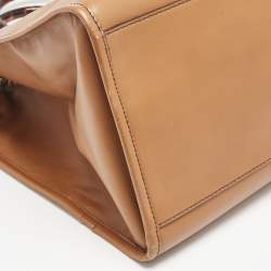 Fendi Brown Leather Large Sunshine Shopper Tote