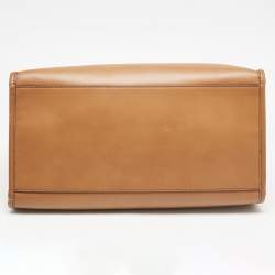 Fendi Brown Leather Large Sunshine Shopper Tote