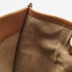 Fendi Brown Leather Large Sunshine Shopper Tote