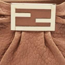 Pre Owned Fendi Brown Leather Large Mia Shoulder Bag